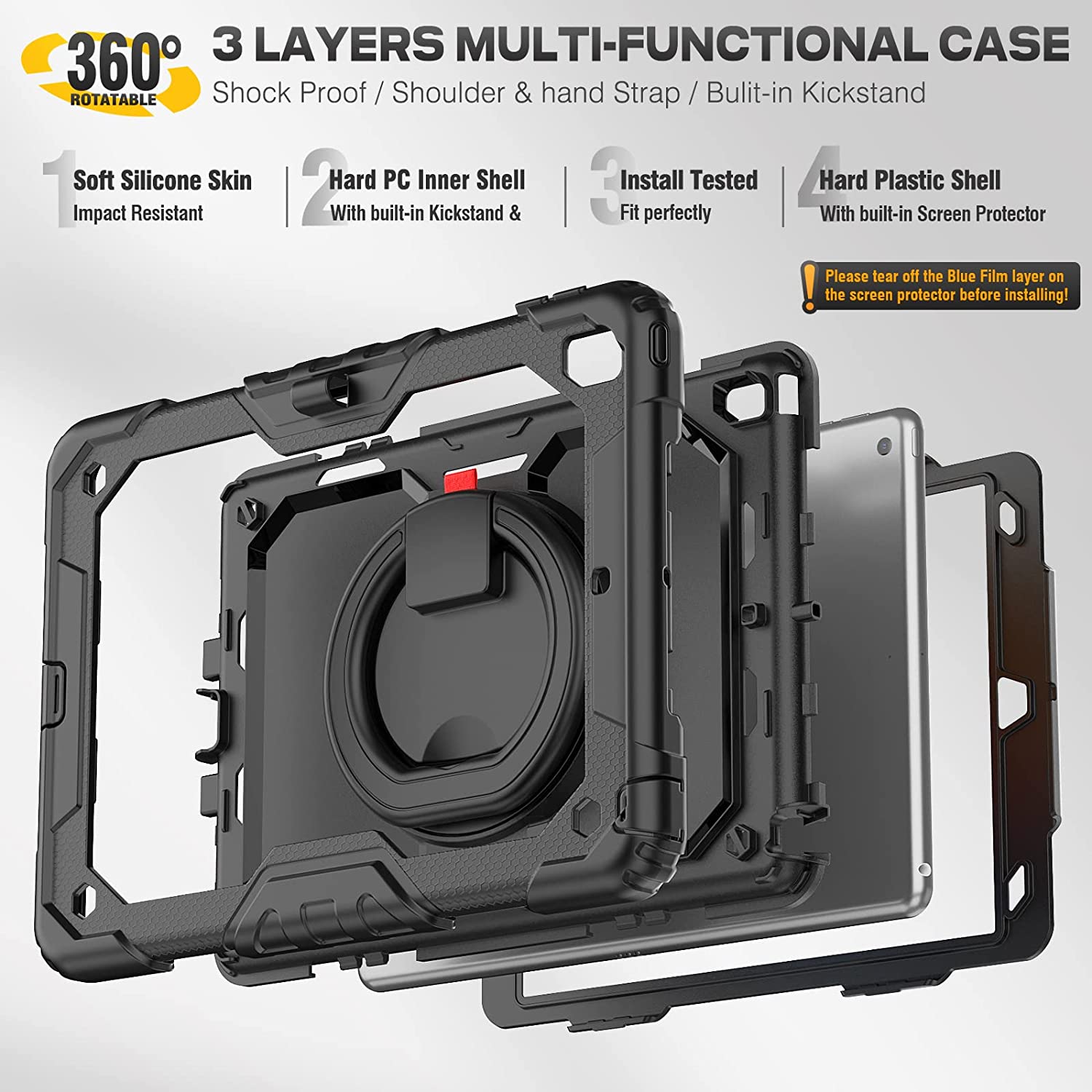 Étui robuste Defender Ring pour iPad 10 (10e génération) / iPad 11 (11e génération) Étui robuste Defender Ring pour iPad 10 (10e génération) / iPad 11 (11e génération)